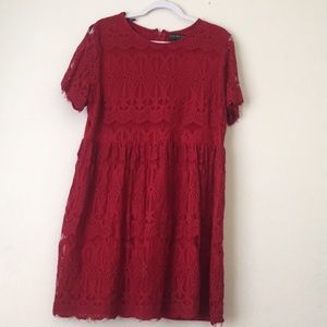 Forever21 Plus Red Lace Dress
